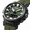 Casio Casio Pro Trek PRW-61Y-3, pro trek япония мужские часы на браслете карбон + полимер боковой вид