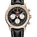 Breitling Breitling Navitimer B01 Chronograph 43 RB012012-BA49-743P  RB012012-BA49-743P механические мужские часы серебристый циферблат, браслет кожаный — вид спереди