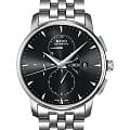 Mido Mido Baroncelli M8607.4.18.12  M860741812 механические мужские часы черный циферблат, браслет нержавеющая сталь — вид спереди