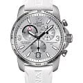 Certina Certina DS Podium Chronograph GMT Aluminium C001.639.97.037.00  C0016399703700 кварцевые мужские часы  бежевый циферблат, браслет каучук — вид спереди