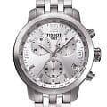 Tissot Tissot PRC 200 Chronograph T055.417.11.037.00 PRC 200 T0554171103700 кварцевые мужские часы белый циферблат, браслет нержавеющая сталь — вид спереди