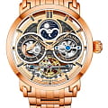Stuhrling Stuhrling Luciano 371B.04  371B.04 механические мужские часы  золотой циферблат, браслет нержавеющая сталь с pvd-покрытием — вид спереди