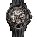 Mido Mido Multifort Skeleton Chronograph M038.662.37.050.00  M0386623705000 механические мужские часы черный циферблат, браслет каучук — вид спереди