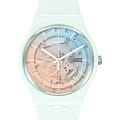 Swatch Swatch New Gent Bioceramic Lacquered SO32S101  SO32S101 кварцевые женские часы прозрачный циферблат, браслет силикон — вид спереди