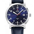 Swiss Military by Chrono Swiss Military by Chrono SM34083.12  SM34083.12 кварцевые мужские часы  синий циферблат, браслет кожаный — вид спереди
