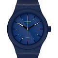Swatch Swatch Sistem51 Biosourced SO30N400  SO30N400 механические мужские часы синий циферблат, браслет биоматериал — вид спереди