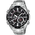 Casio Casio Edifice ERA-600D-1A ERA ERA-600D-1A автокварц (кинетик) мужские часы черный циферблат, браслет 18-каратное желтое золото — вид спереди