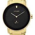 Citizen Citizen Basic BE9182-57E  BE9182-57E кварцевые мужские часы черный циферблат, браслет нержавеющая сталь с ip-покрытием — вид спереди