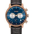 Rado Rado Coupole Classic R22911205 Classic R22911205 кварцевые мужские часы синий циферблат, браслет кожаный — вид спереди