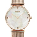 Obaku Obaku Mesh V268LXVWMV  V268LXVWMV кварцевые женские часы перламутровый циферблат, браслет сталь с ip покрытием — вид спереди
