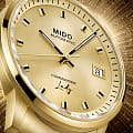 Mido Mido Commander Lady M021.207.33.021.00 механические женские часы часы, крупный план золотой циферблат