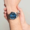 Longines Longines Conquest L3.830.4.92.6 механические мужские часы часы, крупный план синий циферблат