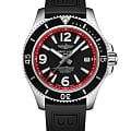 Breitling Breitling Superocean Automatic 42 A17366D71B2S1  A17366D71B2S1 механические мужские часы черный циферблат, браслет каучук — вид спереди