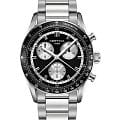 Certina Certina DS-2 Chronograph 1/100 sec C024.447.11.051.00 DS 2 C0244471105100 кварцевые мужские часы  черный циферблат, браслет нержавеющая сталь — вид спереди