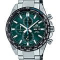 Casio Casio Edifice EFR-574DB-3AVUDF (EFR-574DB-3A) EFR EFR-574DB-3AVUDF кварцевые мужские часы зеленый циферблат, браслет нержавеющая сталь — вид спереди