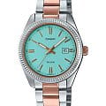Casio Casio Collection LTP-1302PRG-2AVEF  LTP-1302PRG-2AVEF кварцевые женские часы бирюзовый циферблат, браслет нержавеющая сталь с ip-покрытием — вид спереди