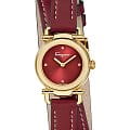 Salvatore Ferragamo Salvatore Ferragamo Signature SFDC00418  SFDC00418 кварцевые женские часы бордовый циферблат, браслет кожаный — вид спереди