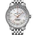 Breitling Breitling Navitimer Automatic 35 A17395211A1A1  A17395211A1A1 механические женские часы перламутровый циферблат, браслет нержавеющая сталь — вид спереди