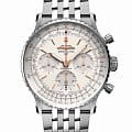 Breitling Breitling Navitimer B01 Chronograph 41 AB0139211G1A1  AB0139211G1A1 механические мужские часы белый циферблат, браслет нержавеющая сталь — вид спереди