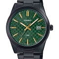 Casio Casio Collection MTP-VD03B-3AUDF (MTP-VD03B-3A)  MTP-VD03B-3A кварцевые мужские часы зеленый циферблат, браслет сталь с ip покрытием — вид спереди