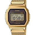 Casio Casio Vintage A1000MGA-5  A1000MGA-5 кварцевые женские часы  циферблат, браслет сталь с ip покрытием — вид спереди