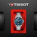 Tissot Tissot Seastar 1000 T120.210.11.041.00 кварцевые женские часы часы крупный план синий циферблата
