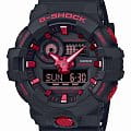 Casio Casio G-Shock GA-700BNR-1ADR (GA-700BNR-1A) GA-700 GA-700BNR-1A электронные мужские часы  циферблат, браслет пластик — вид спереди