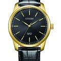 Citizen Citizen Quartz BH5002-02E  BH5002-02E кварцевые мужские часы черный циферблат, браслет кожаный — вид спереди