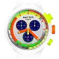 Swatch Swatch Big Bold Chrono SB02K100  SB02K100 кварцевые мужские часы  цветной циферблат, браслет силикон — вид спереди
