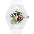 Swatch Swatch New Gent Biosourced SO29K104-S06  SO29K104-S06 кварцевые женские часы прозрачный циферблат, браслет пластик — вид спереди
