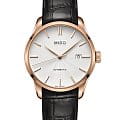 Mido Mido Belluna Gent M024.407.36.031.00  M0244073603100 механические мужские часы бежевый циферблат, браслет кожаный — вид спереди