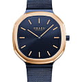 Obaku Obaku Oktant V253LXSLML  V253LXSLML кварцевые женские часы синий циферблат, браслет сталь с ip покрытием — вид спереди
