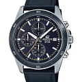 Casio Casio Edifice EFR-526L-2CVUDF (EFR-526L-2C) EFR EFR-526L-2C кварцевые мужские часы синий циферблат, браслет кожаный — вид спереди