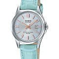 Casio Casio Collection LTS-100L-2A  LTS-100L-2AVEF кварцевые женские часы серебристый циферблат, браслет кожаный — вид спереди