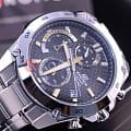 Casio Casio Edifice EFR-557CD-1A9, edifice япония мужские часы на браслете 18-каратное желтое золото боковой вид