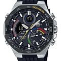 Casio Casio Edifice ECB-950MP-1AEF ECB ECB-950MP-1A кварцевые мужские часы  черный циферблат, браслет пластик — вид спереди