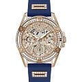 Guess Guess Queen GW0536L5  GW0536L5 кварцевые женские часы золотой циферблат, браслет силикон — вид спереди