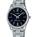 Casio Casio LTP-V005D-1B  LTP-V005D-1B кварцевые женские часы черный циферблат, браслет нержавеющая сталь — вид спереди