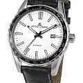 Jacques Lemans Jacques Lemans 1-2075B  1-2075B механические мужские часы  белый циферблат, браслет кожаный — вид спереди