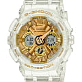 Casio Casio G-Shock GMA-S120SG-7ADR (GMA-S120SG-7AER)  GMA-S120SG-7AER электронные женские часы  золотой циферблат, браслет пластик — вид спереди