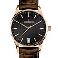 Jacques Lemans Jacques Lemans Classic 1-2027D  1-2027D кварцевые женские часы черный циферблат, браслет кожаный — вид спереди