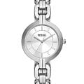 Fossil Fossil Kerrigan BQ3945  BQ3945 кварцевые женские часы  серебристый циферблат, браслет нержавеющая сталь — вид спереди