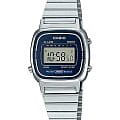 Casio Casio Vintage LA670WA-2DF (LA670WA-2)  LA670WA-2 кварцевые женские часы синий циферблат, браслет нержавеющая сталь — вид спереди