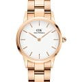 Daniel Wellington Daniel Wellington Iconic Link DW00100213  DW00100213 кварцевые женские часы  белый циферблат, браслет сталь c pvd покрытием — вид спереди