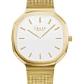 Obaku Obaku V253LXGWMG  V253LXGWMG кварцевые женские часы белый циферблат, браслет сталь с ip покрытием — вид спереди