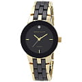 Anne Klein Anne Klein Diamond  1610BKGB  1610BKGB кварцевые женские часы  черный циферблат, браслет нержавеющая сталь с ip-покрытием — вид спереди