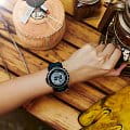 Casio PRW-35Y-3 мужские часы застежка крупным планом