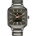 Rado Rado True Square Automatic R27077102 Automatic R27077102 механические мужские часы  серый циферблат, браслет титан + высокотехнологичная плазменная керамика — вид спереди