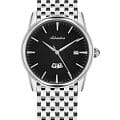 Adriatica Adriatica Bracelet A8194.5114Q  A8194.5114Q кварцевые мужские часы  черный циферблат, браслет нержавеющая сталь — вид спереди
