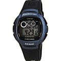 Casio Casio Illuminator W-210-1B  W-210-1B кварцевые мужские часы зеленый циферблат, браслет силикон — вид спереди